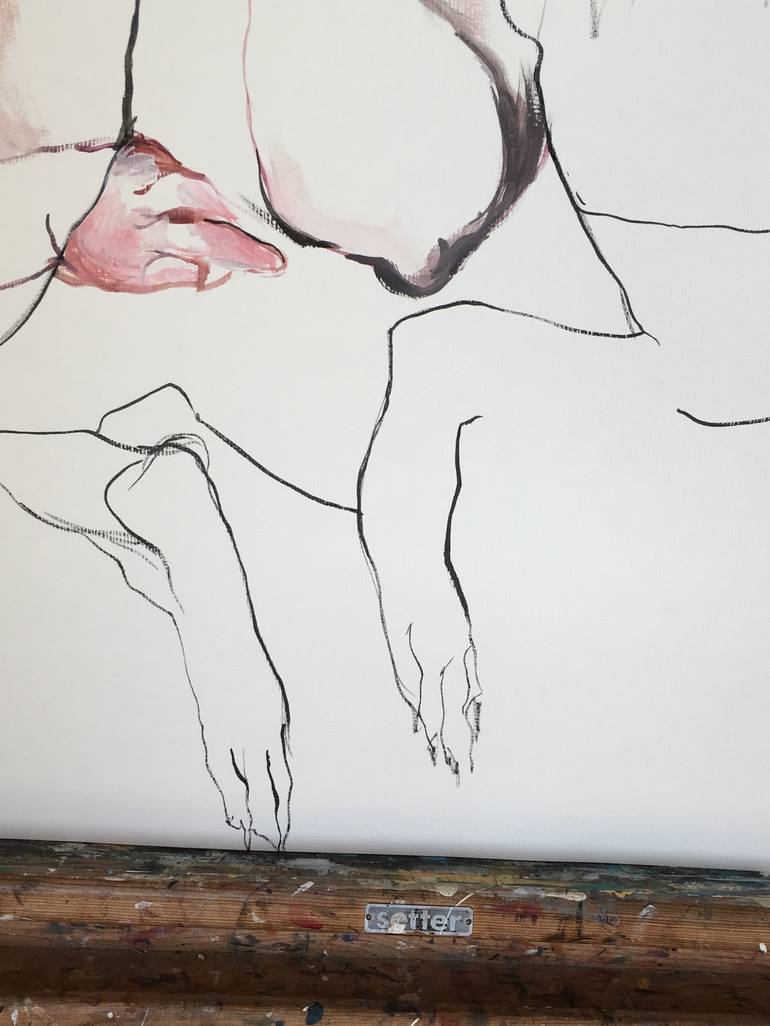 Original Figurative Dogs Drawing by Olga Gál