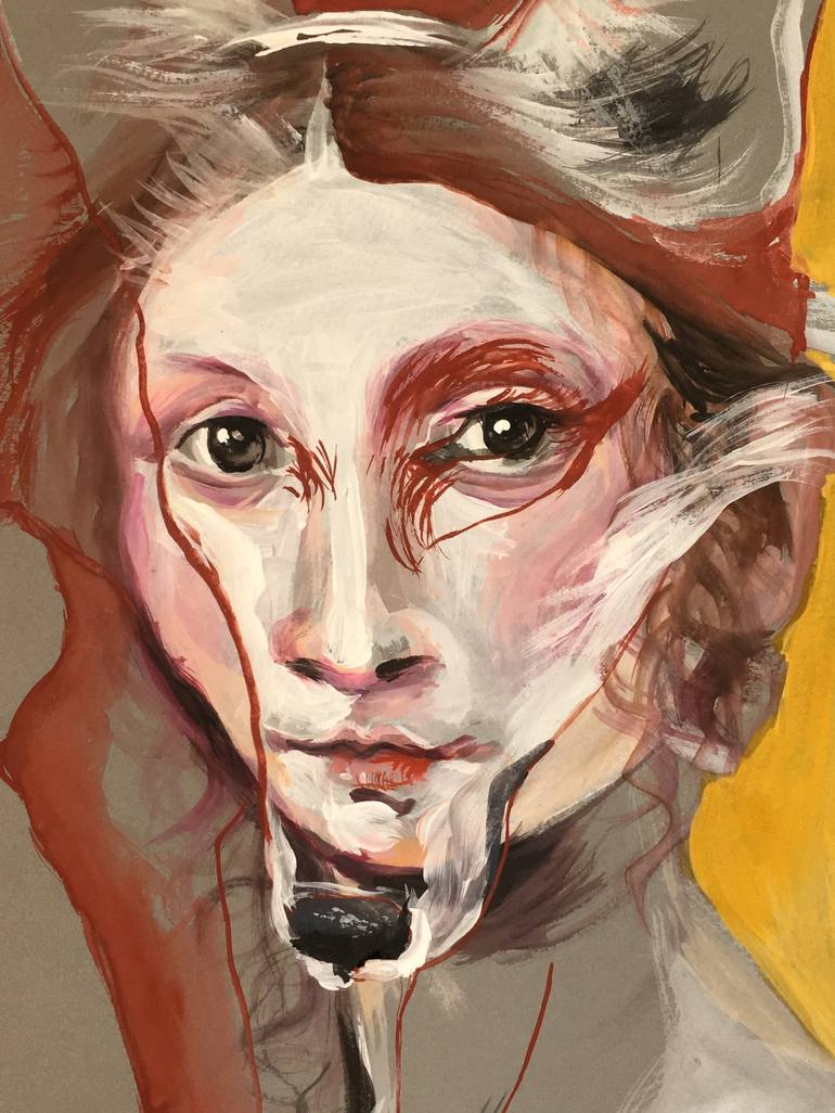 Original Portrait Painting by Olga Gál