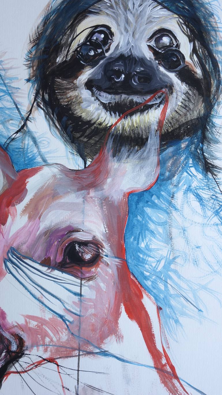 Original Illustration Animal Painting by Olga Gál