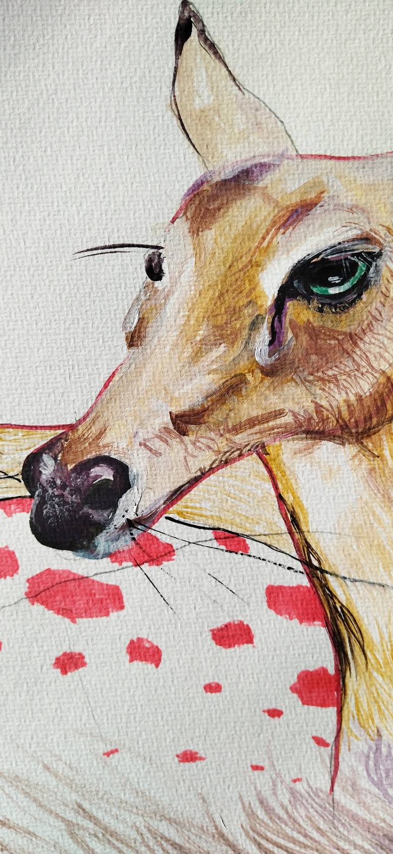 Original Surrealism Animal Drawing by Olga Gál