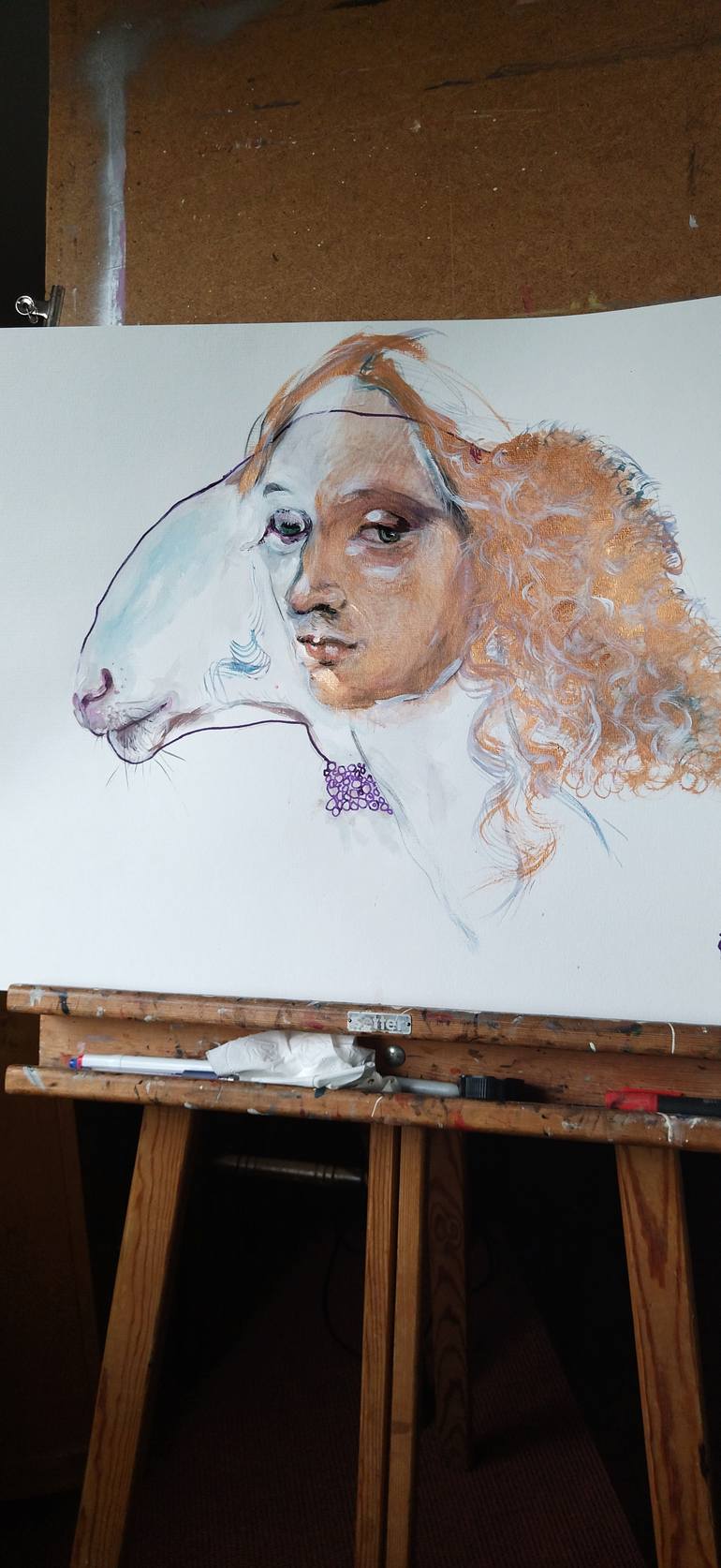 Original Figurative People Painting by Olga Gál