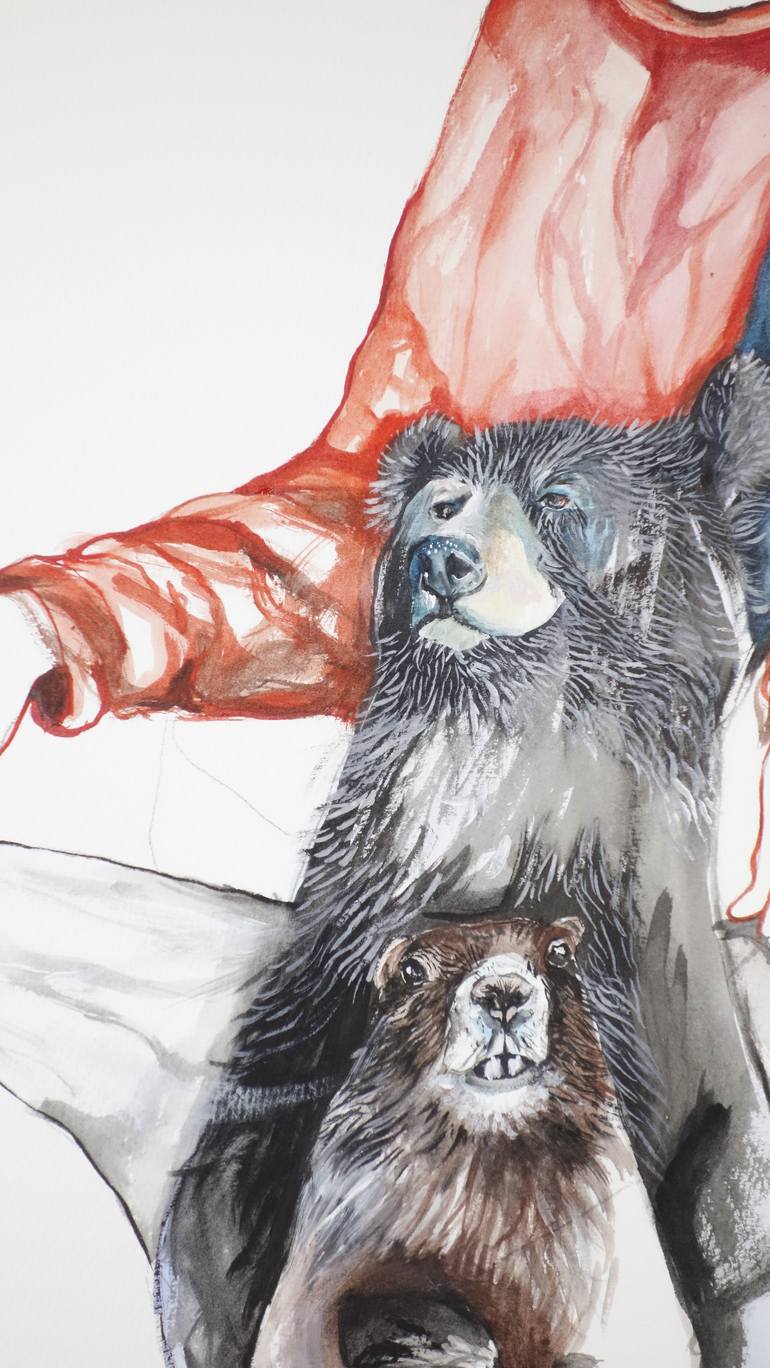 Original Figurative People Drawing by Olga Gál
