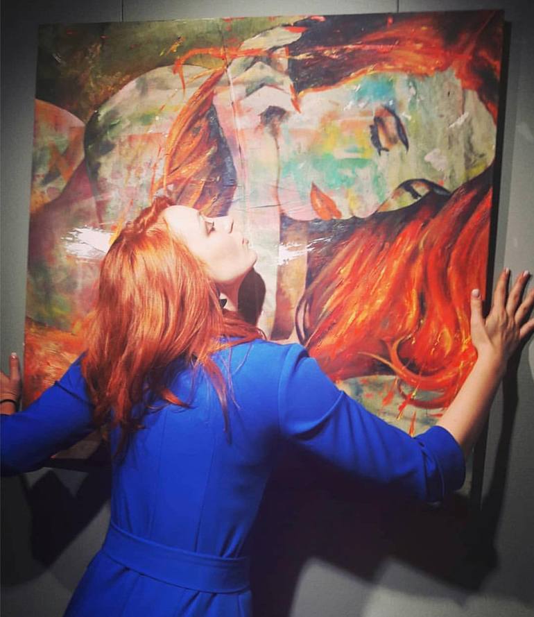 Original Dada Women Painting by Dmitry Buldakov