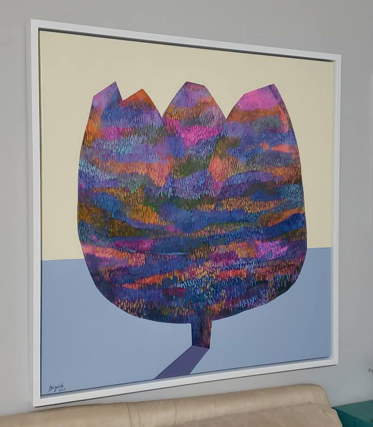 Original Abstract Landscape Painting by Reza Bigonah