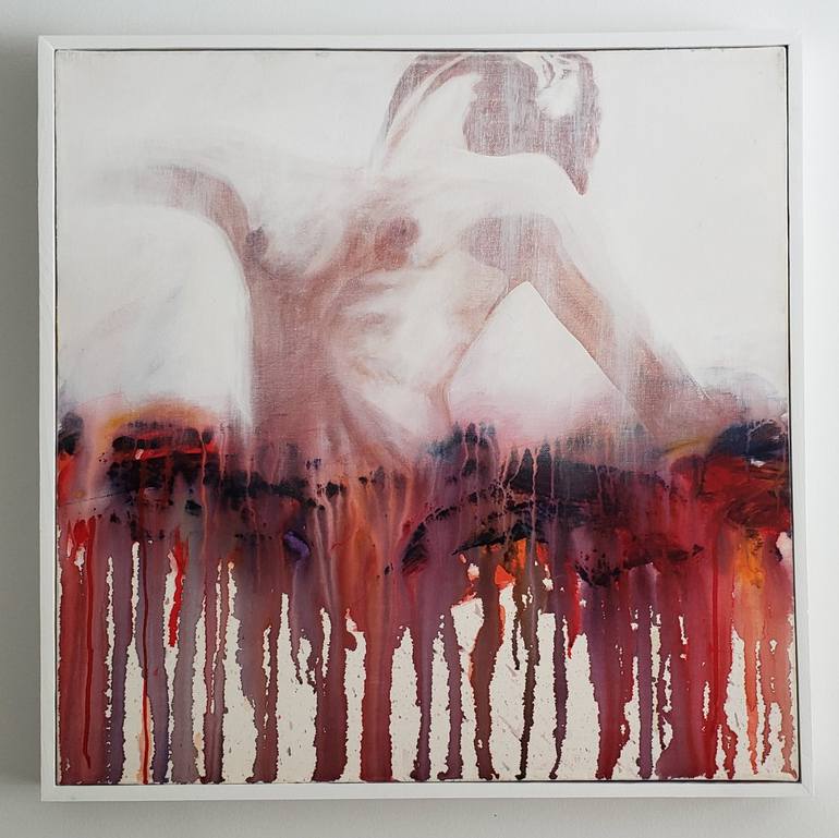 Original Abstract Nude Painting by Reza Bigonah