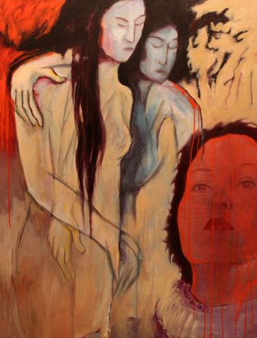 Original Expressionism Women Paintings by Reza Bigonah