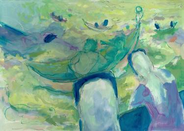 Original Figurative Boat Paintings by Jackson Swaby