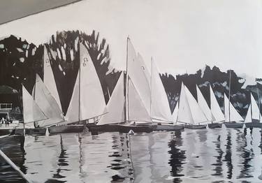 Original Boat Paintings by Karolina M Kowalska