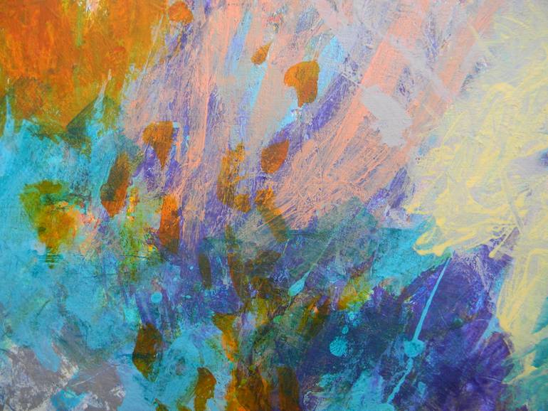 Original Abstract Expressionism Abstract Painting by Leda Nemeth
