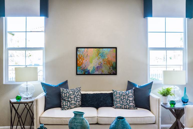 Original Abstract Expressionism Abstract Painting by Leda Nemeth