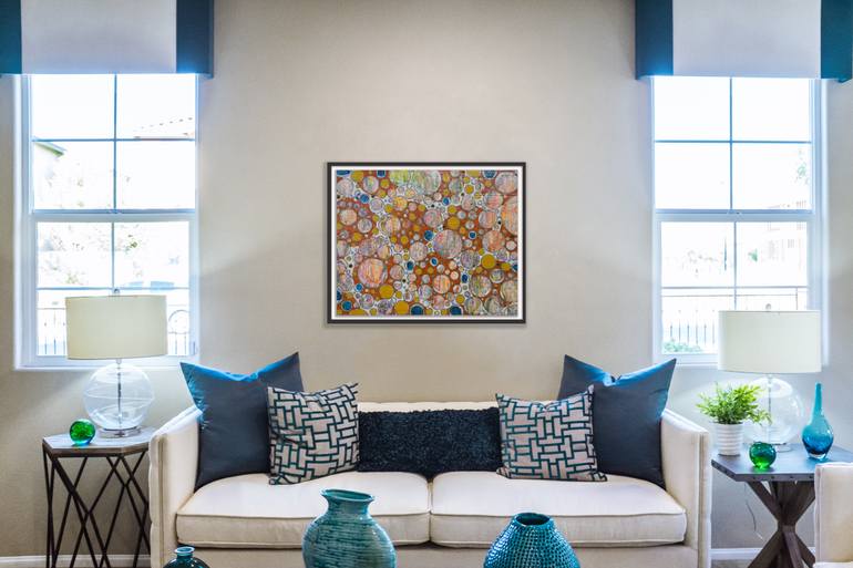 Original Abstract Expressionism Abstract Painting by Leda Nemeth