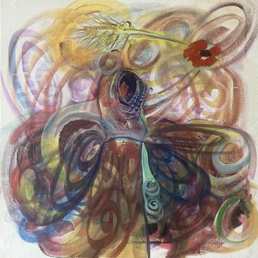 Original Geometric Language Paintings by Almeria Bosio