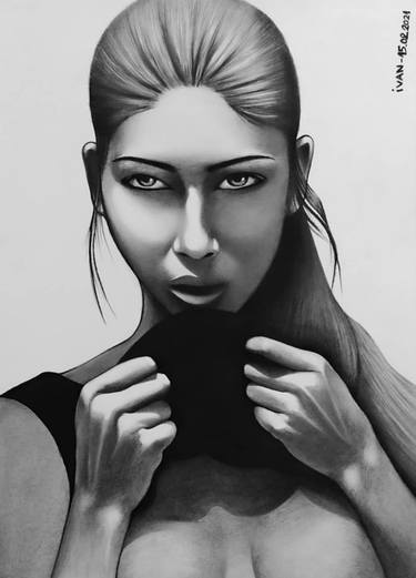 Original Figurative Portrait Drawings by Flavius Ivan