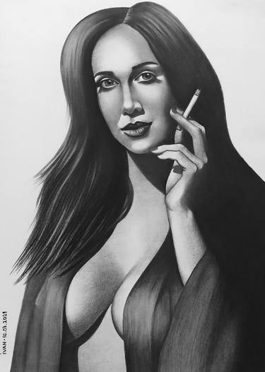 Original Figurative Celebrity Drawings by Flavius Ivan