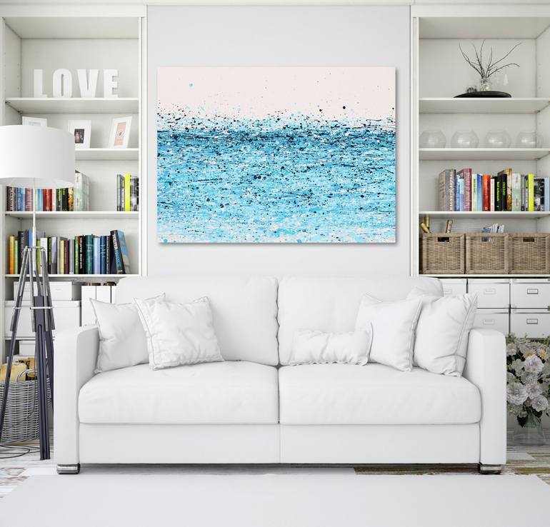 Original Abstract Seascape Painting by Isabelle Pelletane