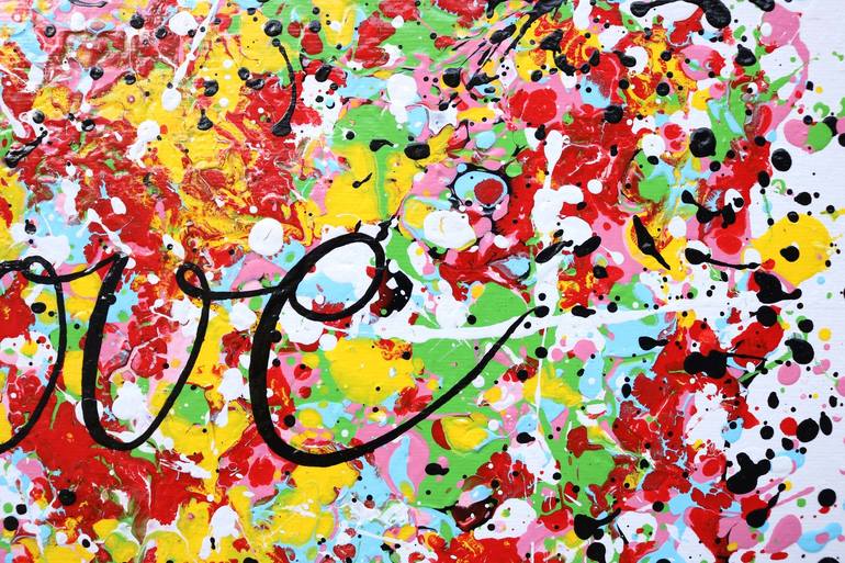 Original Abstract Love Painting by Isabelle Pelletane