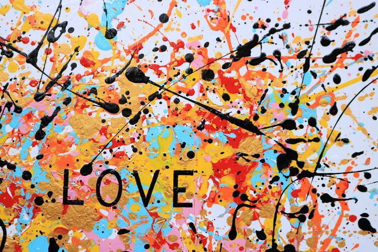 Original Abstract Love Painting by Isabelle Pelletane