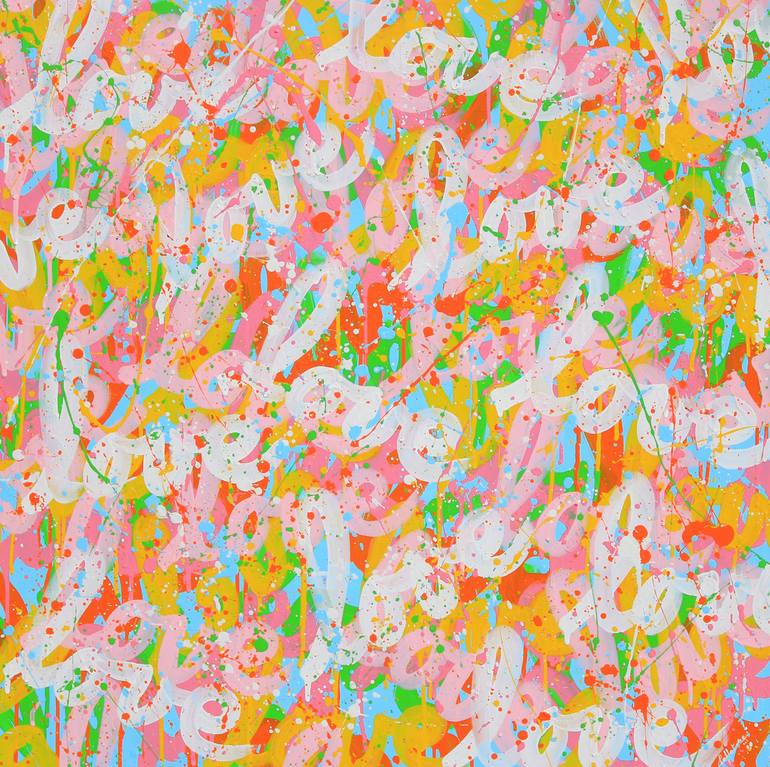 Original Abstract Graffiti Painting by Isabelle Pelletane