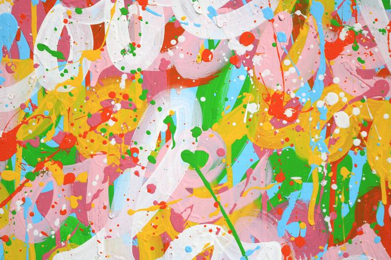 Original Abstract Graffiti Painting by Isabelle Pelletane