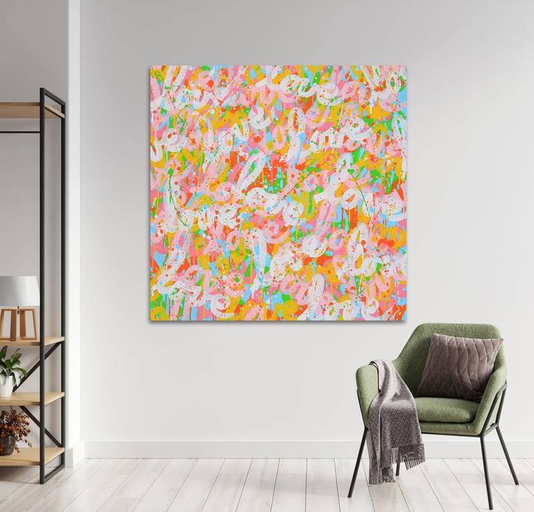 Original Abstract Graffiti Painting by Isabelle Pelletane