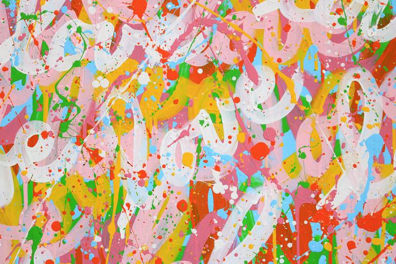 Original Abstract Graffiti Painting by Isabelle Pelletane