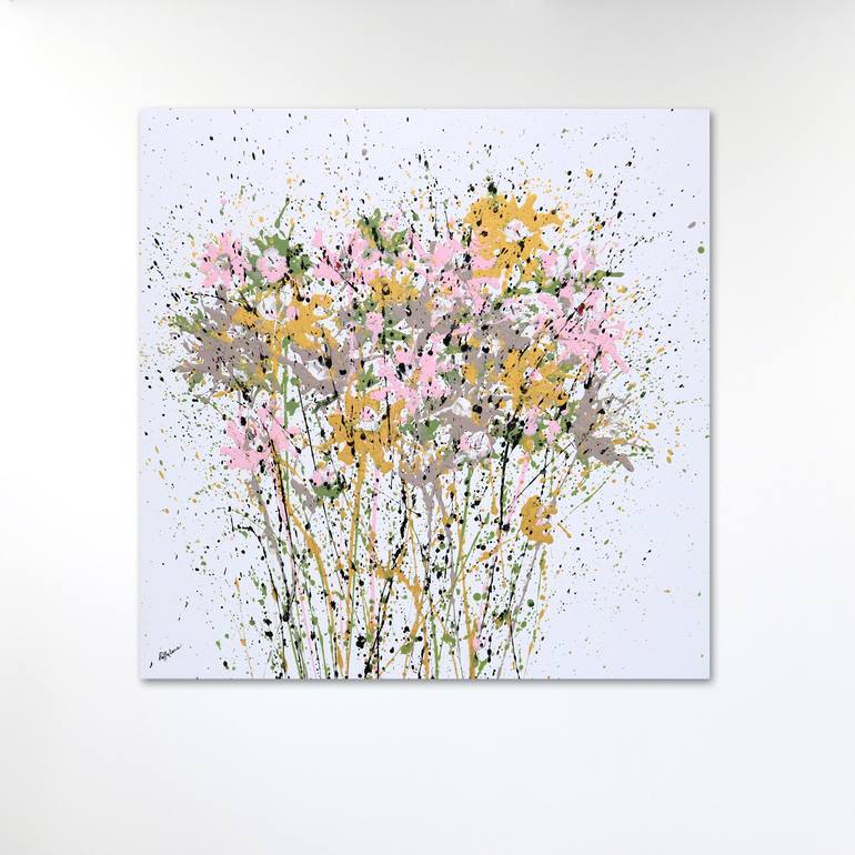 Original Abstract Garden Painting by Isabelle Pelletane