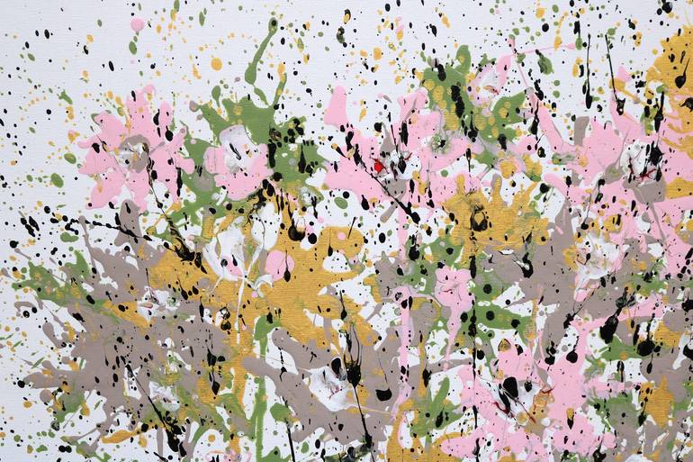 Original Abstract Garden Painting by Isabelle Pelletane