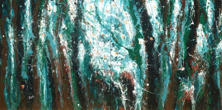 Original Abstract Tree Painting by Isabelle Pelletane