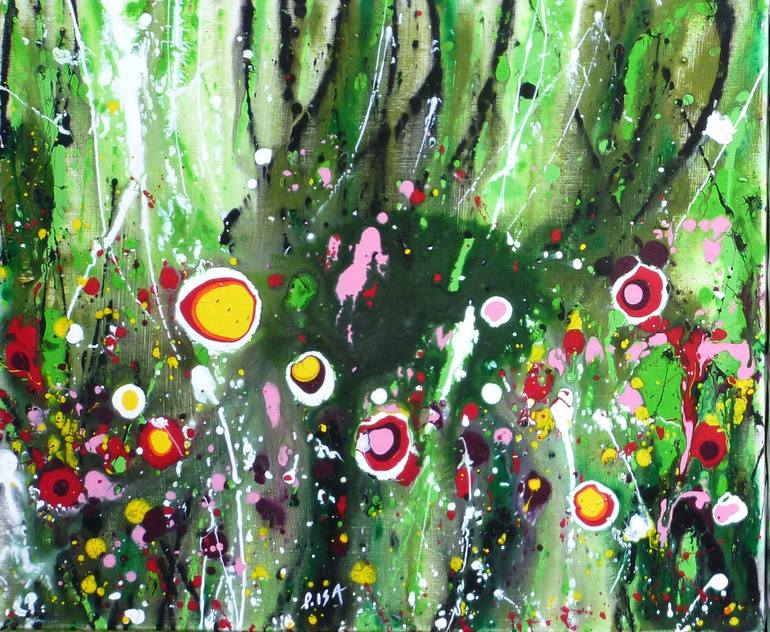 Original Abstract Expressionism Abstract Painting by Isabelle Pelletane