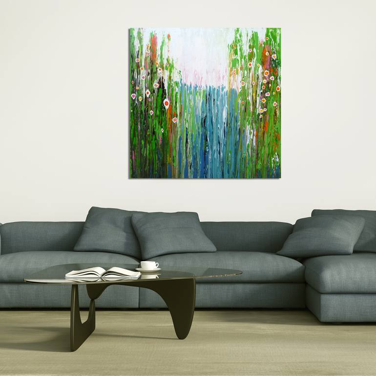 Original Abstract Landscape Painting by Isabelle Pelletane