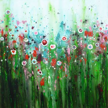 Original Abstract Garden Paintings by Isabelle Pelletane