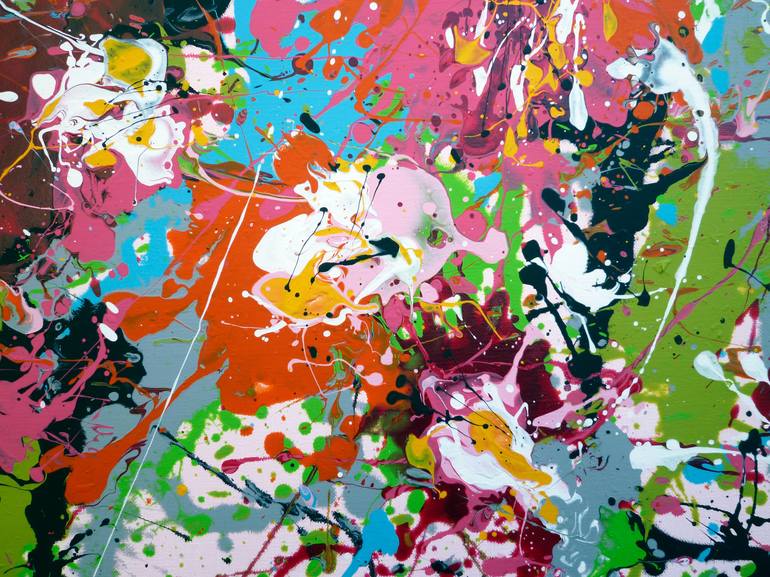 Original Abstract Floral Painting by Isabelle Pelletane