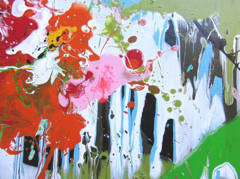 Original Abstract Floral Painting by Isabelle Pelletane