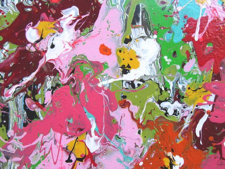 Original Abstract Floral Painting by Isabelle Pelletane
