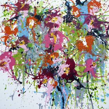 Print of Abstract Expressionism Floral Paintings by Isabelle Pelletane
