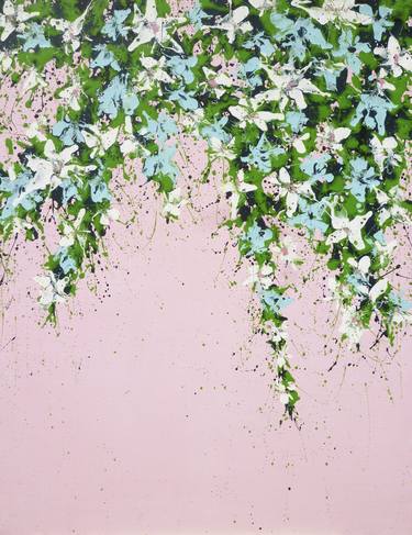 Original Abstract Floral Paintings by Isabelle Pelletane