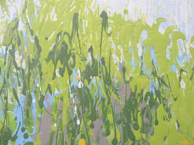 Original Abstract Garden Painting by Isabelle Pelletane