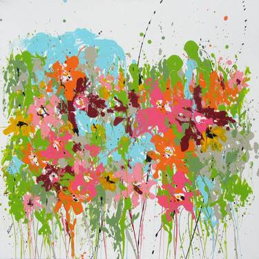Original Abstract Garden Paintings by Isabelle Pelletane