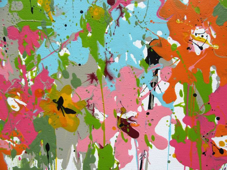 Original Abstract Garden Painting by Isabelle Pelletane