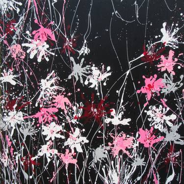 Original Abstract Floral Paintings by Isabelle Pelletane