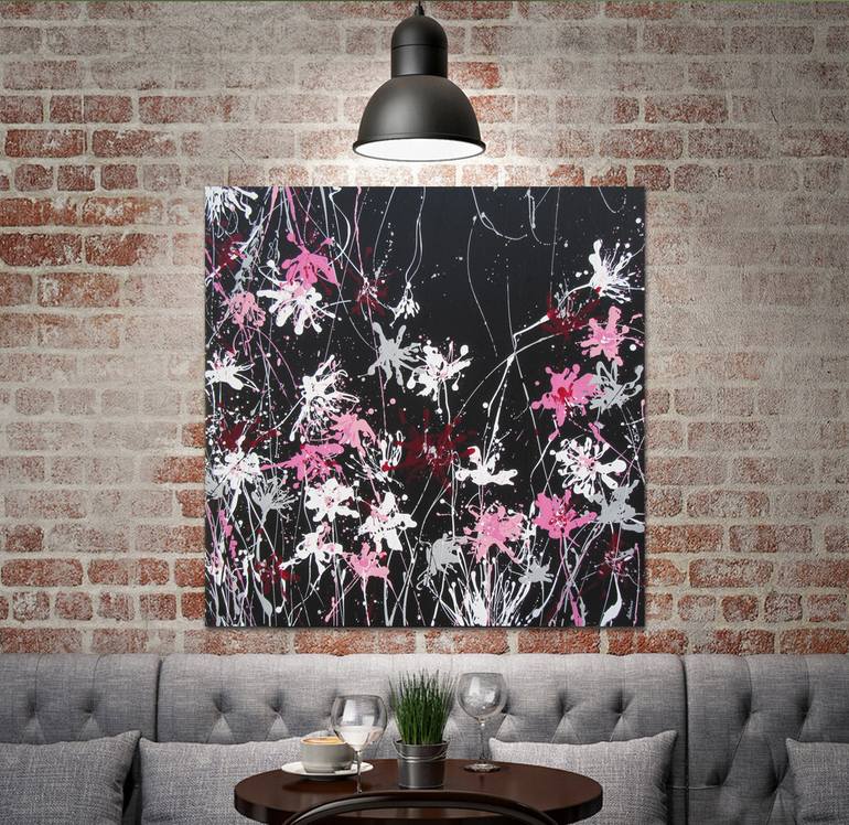 Original Abstract Floral Painting by Isabelle Pelletane
