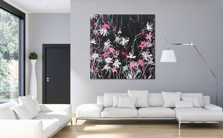 Original Abstract Floral Painting by Isabelle Pelletane