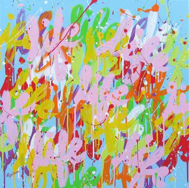 Original Abstract Graffiti Paintings by Isabelle Pelletane