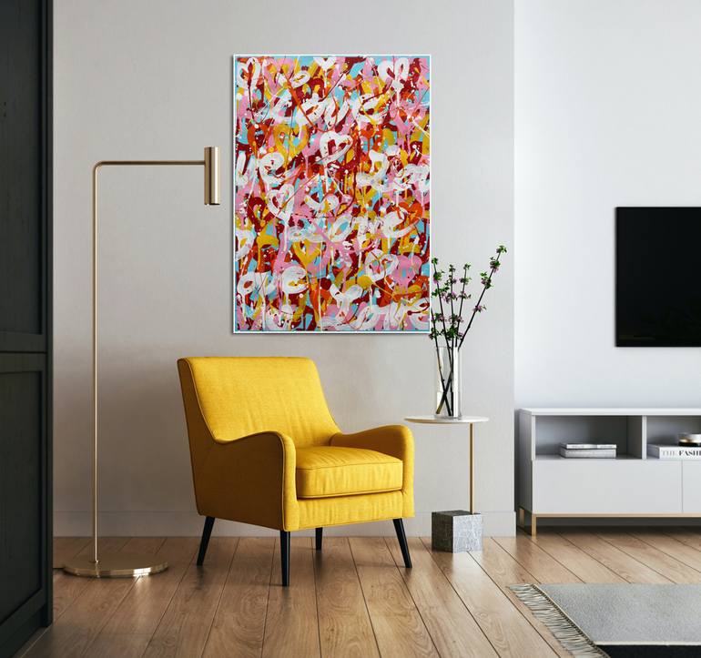 Original Abstract Graffiti Painting by Isabelle Pelletane