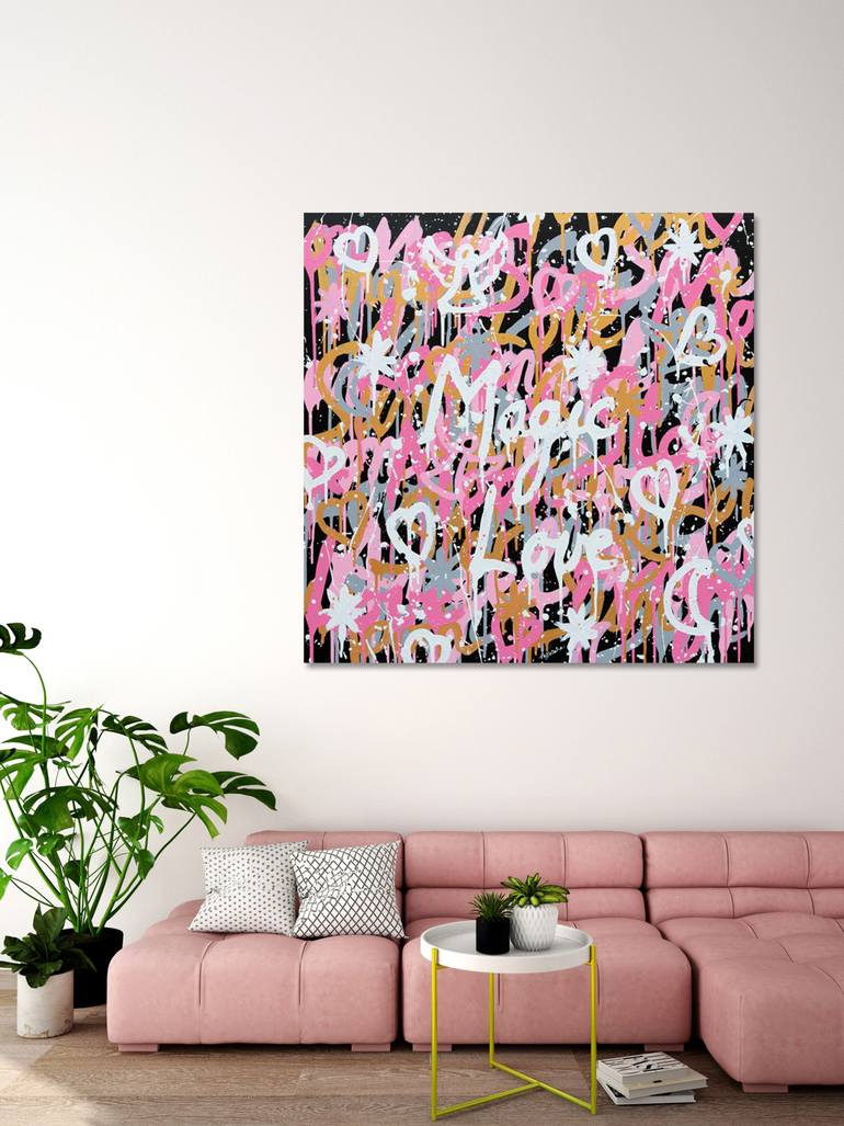 Original Abstract Graffiti Painting by Isabelle Pelletane