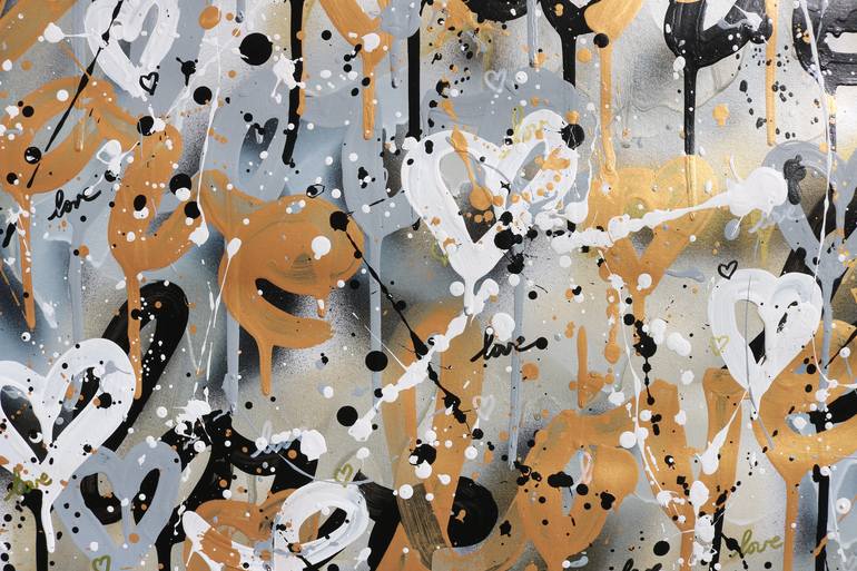 Original Abstract Love Painting by Isabelle Pelletane