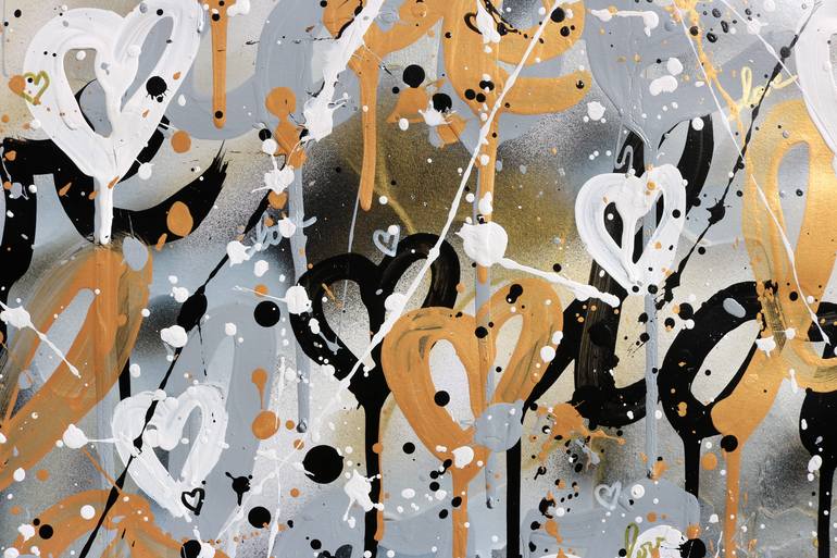 Original Abstract Love Painting by Isabelle Pelletane