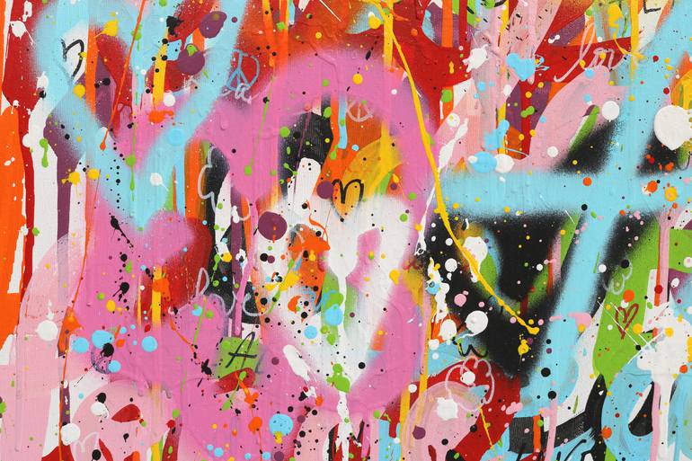 Original Abstract Love Painting by Isabelle Pelletane