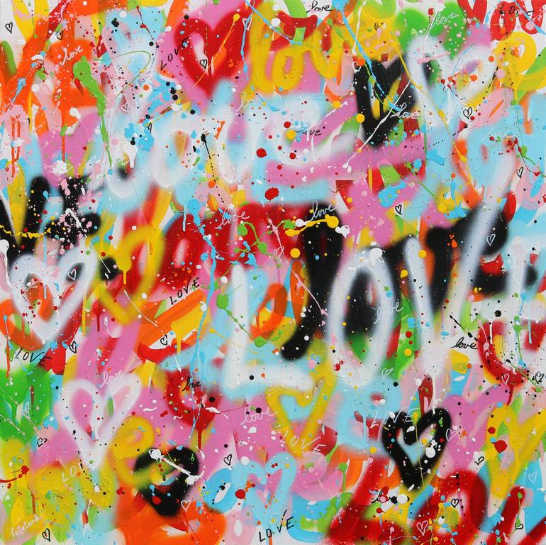 Pop Love Painting by Isabelle Pelletane | Saatchi Art