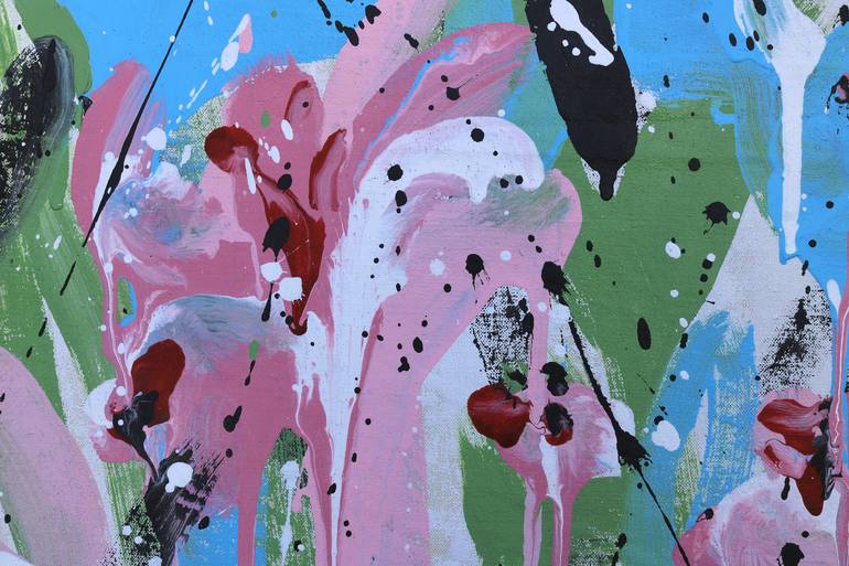 Original Abstract Garden Painting by Isabelle Pelletane